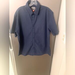 Men’s Denver Hayes Untucked Shirt Short Sleeve Button Down XL Men Casual Travel